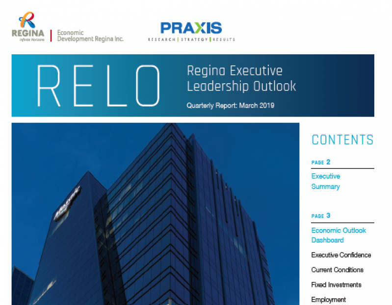 When compared to the last quarter of 2018, our latest Regina Executive Leadership Outlook (RELO) shows an increase in the percentage of executives believing the economy will perform better in the next 12 months.